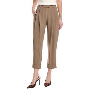 Brunello Cucinelli Womens  Pleated Silk-Blend Pant